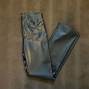 Zara Faux Leather Straight Leg Pants